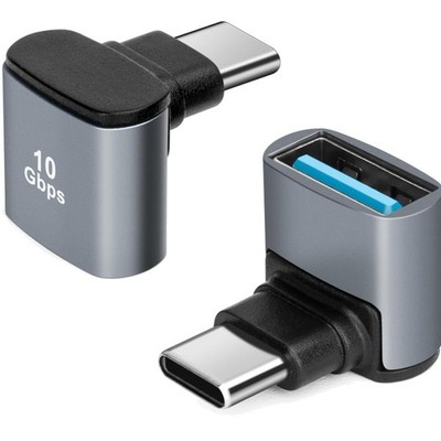 USB C auf USB A Adapter, 90 Grad, OTG, Daten 10Gbps, 2 Stück, Smartphone, Tablet