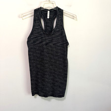 Athleta Momentum Tank Top M Space Dye Black Racerback Yoga Gym Workout Active