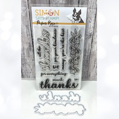 Simon Says Stamp Paper Rose ALL THE THANKS Stamptember Rubber Stamps ...