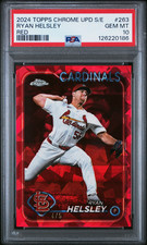 2024 Topps Chrome Update RYAN HELSLEY Red Sapphire Refractor 4/5 #USCS263 PSA 10
