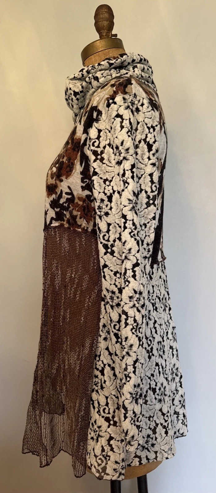 Y2K Feratelli Woman's Tunic Patchwork Blocking Bo… - image 4