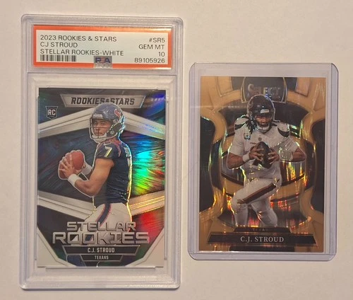 2023 PANINI ROOKIES & STARS STELLAR WHITE PRIZM #SR5 CJ STROUD RC #/149 PSA 10