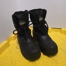 Itasca thinsulate lace up Snow boots Kids Youth Black Winter, Thermal. Size 2