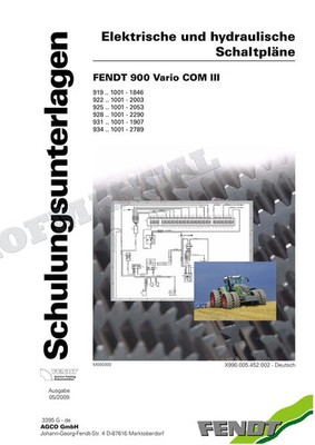 FENDT Vario COM III 919 922 925 928 931 934 Elektr hydraul Schaltpläne 473727