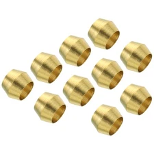 25pcs 5mm Tube OD Brass Compression Sleeves Ferrules Brass Ferrule Fitting