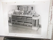 Aurora 1930s South Bend fishing store display photo Kennedy tackle box lures