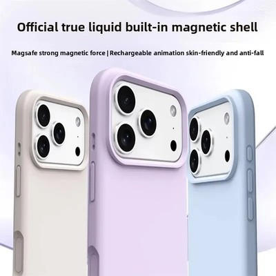 MagSafe Silikon Case für iPhone 17 Pro Max 17 Air 16 15 14 13 Slim Soft Cover