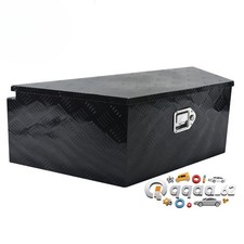 Black 39x16.5x12 Aluminum Trailer Tongue Tool Box Truck Bed Underbody Storage