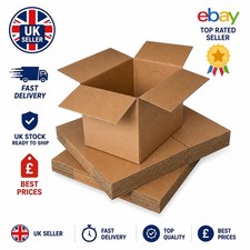 Single Wall Cardboard Boxes 9x6x6 or 6x6x6 Inches Packing Shipping Postal
