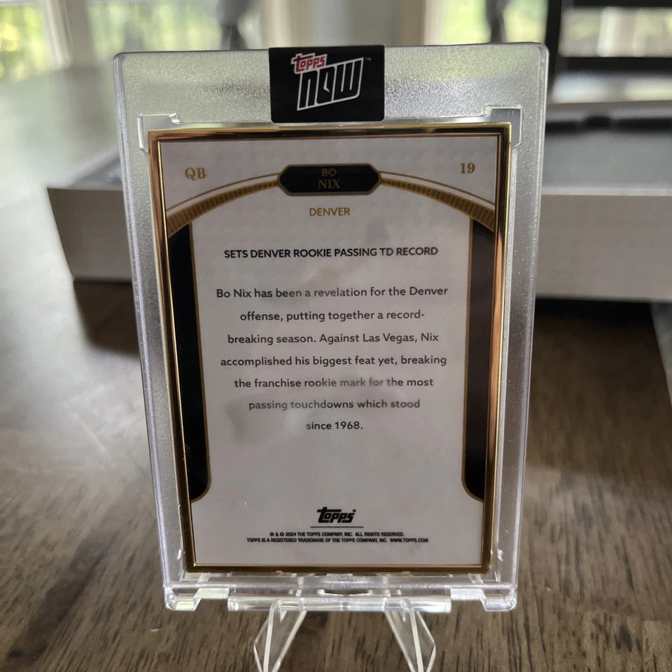 2024 Topps Now Bo Nix 2/50 Rookie RC - Image 2 of 4