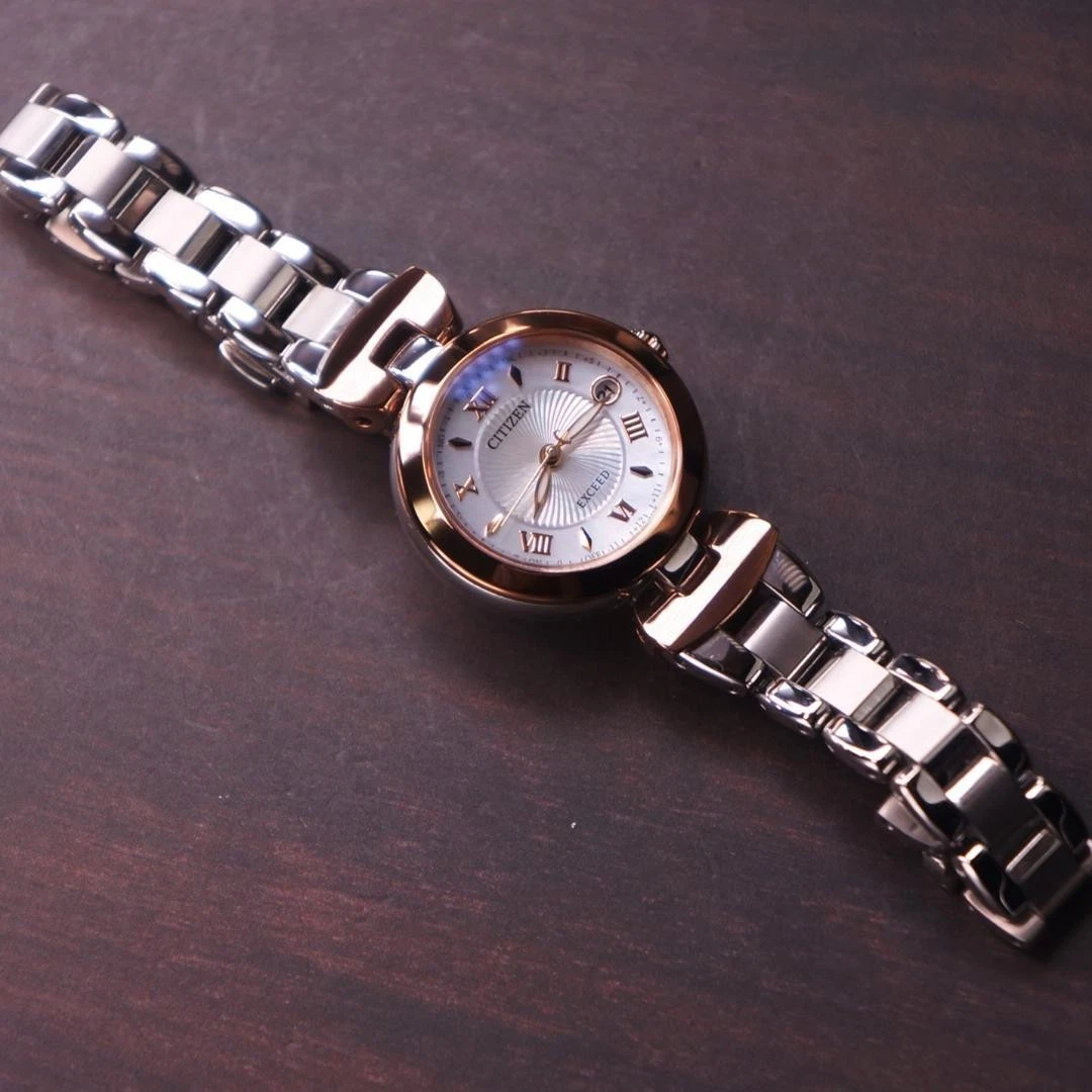 Reloj Citizen ES9425-54A Exceed Solar Titanio Radio Carcasa Dial Para Mujer Japón