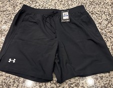 Under Armour mens training shorts black NEW XL 1382622 Launch 38 pockets