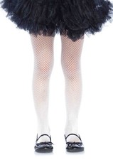 White Fishnet Tights for Girls Medium 4-6 by Leg Avenue - Costume Accessory