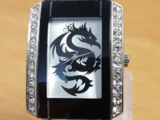 Mens Ladies Unisex Green & Black Bracelet Celtic Dragon Genoa Watch NICE GIFT