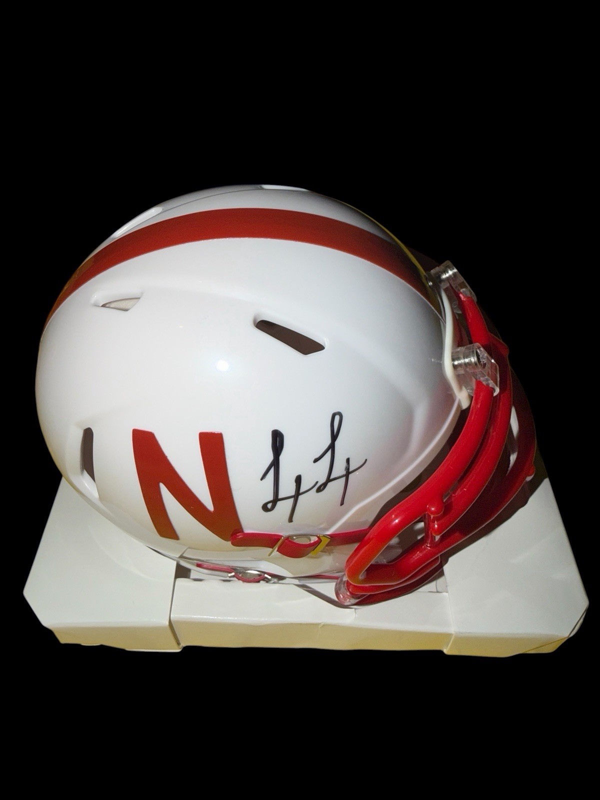 Luke Lindenmeyer Autographed Signed Nebraska Cornhuskers Football Mini Helmet TIGHT END JSA3 