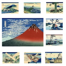 Great Wave Fuji Mountain Japan Paint Silk Canvas Poster Fabric Art Wall Decor U5
