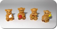 Miniatur Teddy, Bär, 4er-Set, NEU