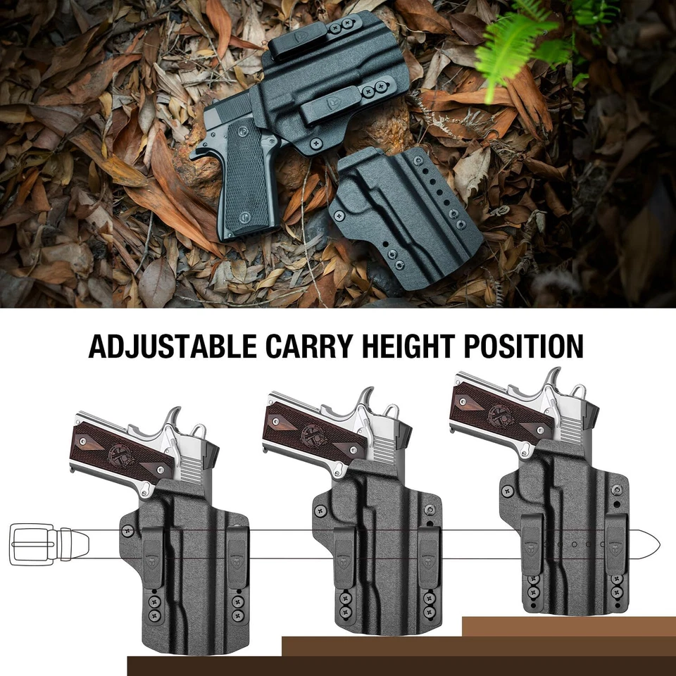 IWB&OWB Convertible Holster Optic Cut:1911 5'' No Rail,Colt/Elite Force/Kimber - Image 4 of 4