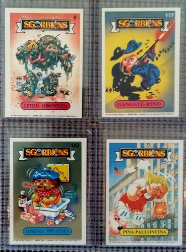 LOT of 4 RANDOM CARDS: 1990 SGORBIONS 1st Series 1 GPK ITALY OS1 GARBAGE GANG - Picture 2 of 2