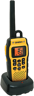 UNIDEN MHS050 HANDHELD BOAT MARINE VHF RADIO WATERPROOF FLOAT WATER SHIP JETSKI - Picture 1 of 1