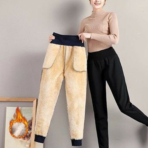 Warme Damen Jogginghose Winter dick Fleece gefüttert Hose Jogger Sweatpants - Bild 1 von 11