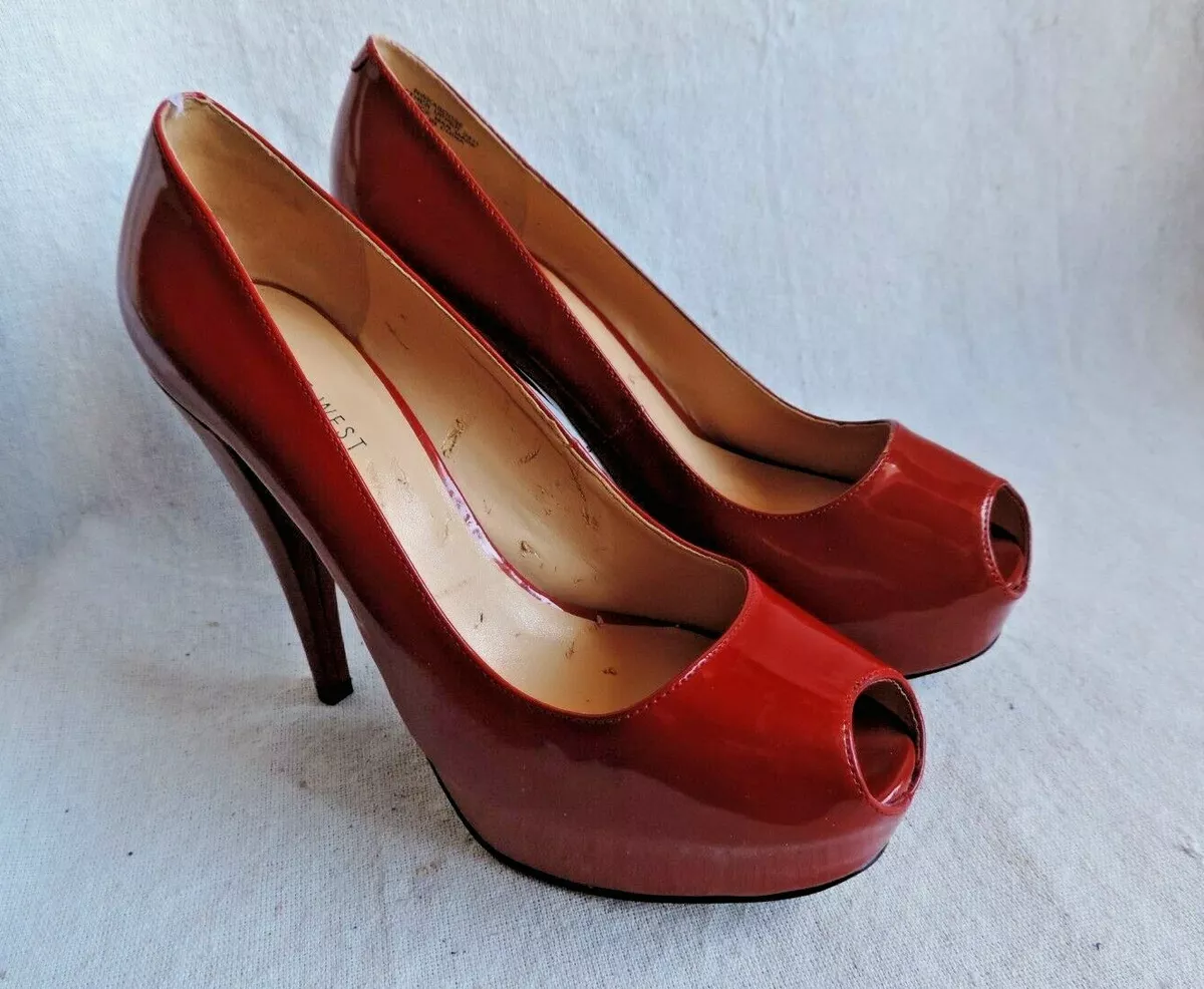 Nine west platform peep toe cheap pumps