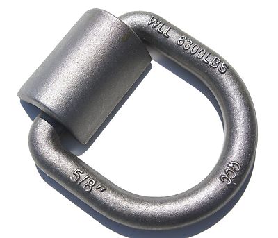 1/2 Inch Forged Steel Cargo Ring 8 Pack Of 1/2" Forged Steel D-Ring Tie Down Rings - Weld-On For Flatbed Trailers & Truck Beds 3/8 D Ring - Foto 6