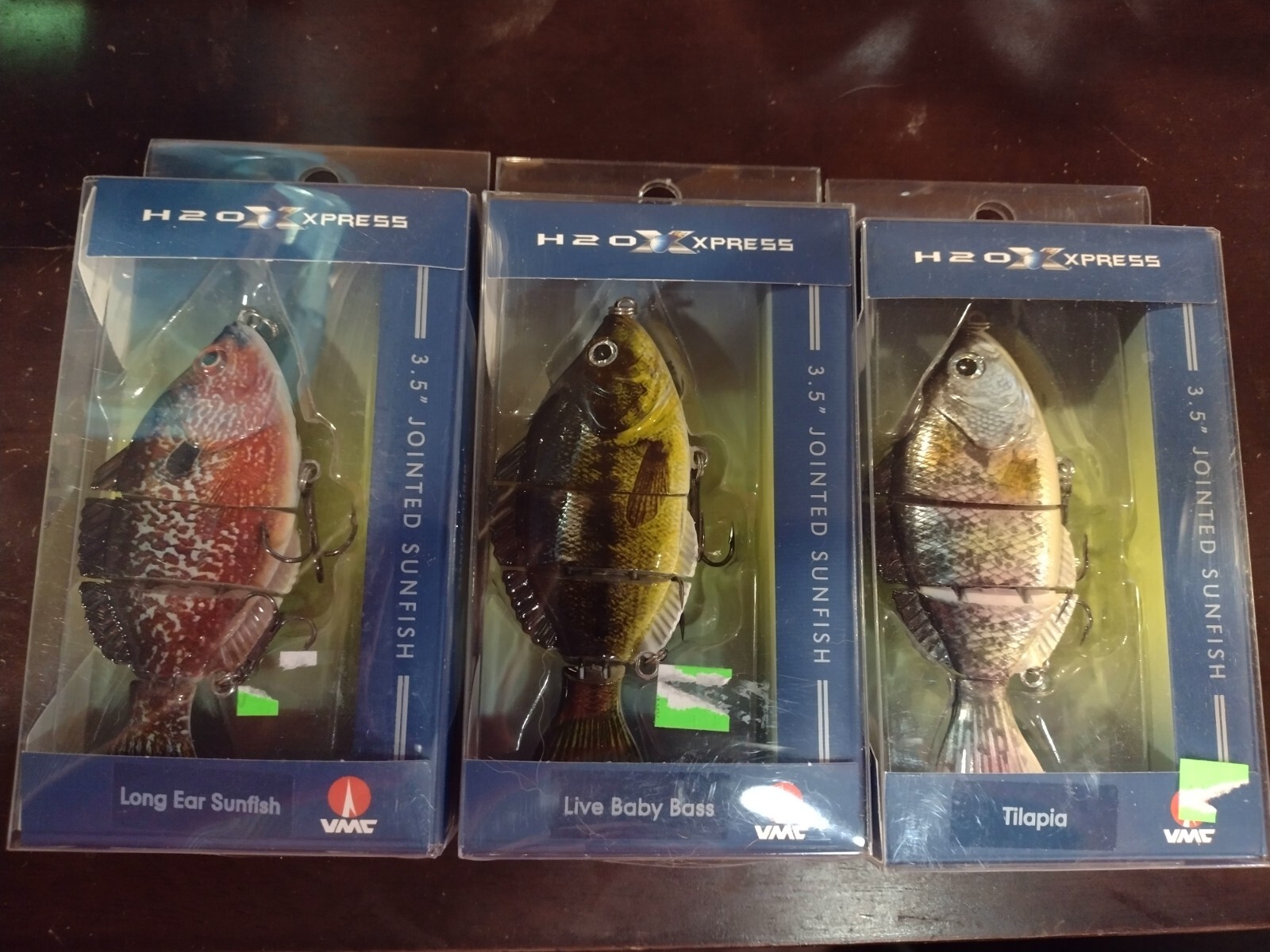 3.5" JOINTED SUNFISH fishing bait lure Long Ear/Bass/Tilapia H2O Xpress