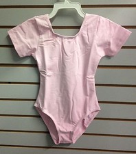 Sansha E9255C Girls INT 6 Light Pink Purple-ish "Maggy" Short Sleeve Leotard