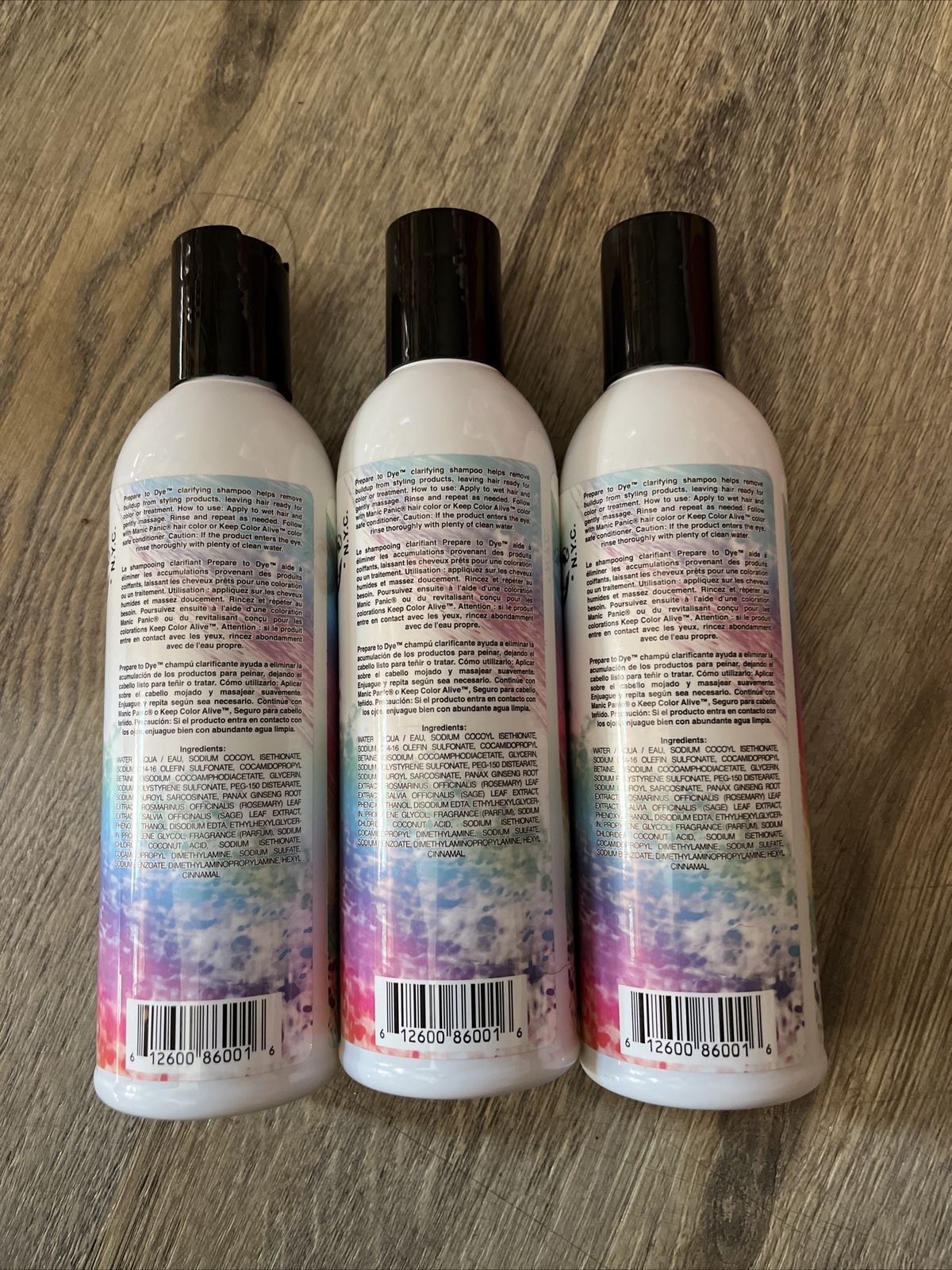 X3 Manic Panic PREPARE TO DYE Hair Color Clarifying Shampoo 8oz EA-SHIPS FREE