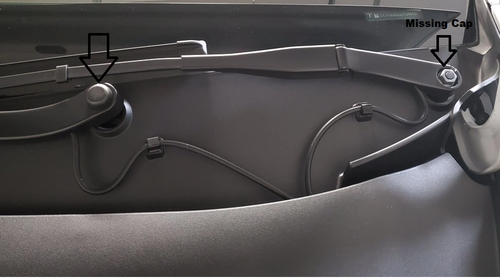 Tesla Model 3, Y, S, X Front Wiper Arm Nut Cover Cap - Picture 3 of 3