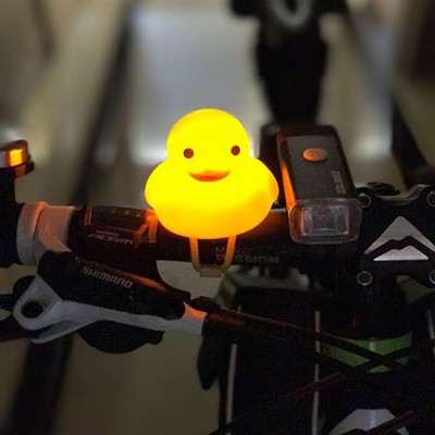 Cartoon Duck Head Light Shining Duck Bicycle Bells Handlebar Bicycle Accessories