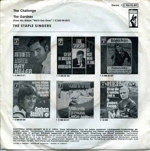The Staple Singers / The Challenge / The Gardner / Vinyl / 60s Soul / Stax - Picture 2 of 2