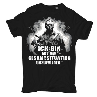 Übergrößen T-Shirt Ich bin mit der GESAMTSITUATION unzufrieden Axt 3XL bis 8XL 