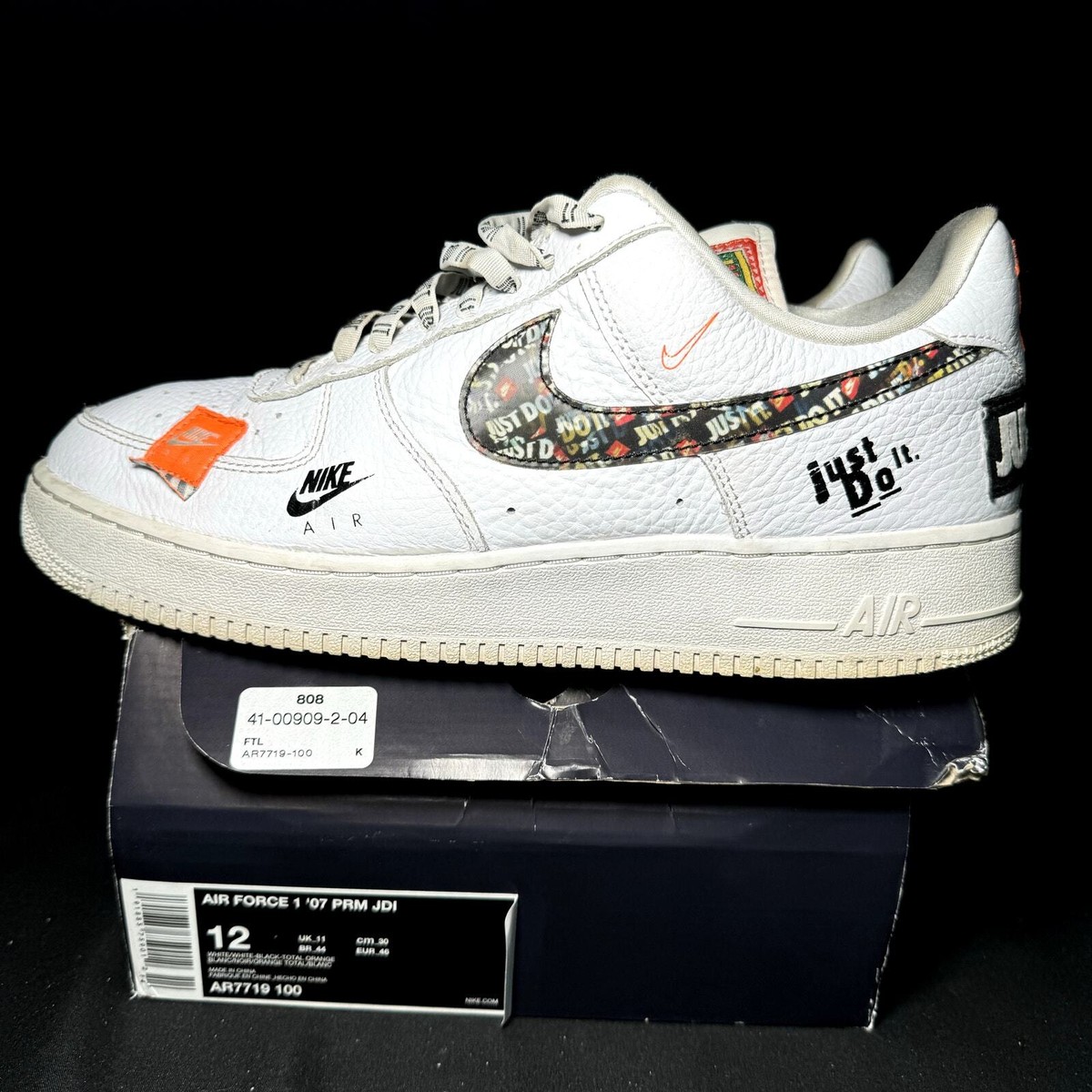 Nike Air Force 1 Low 07 PRM Just Do It 2018 Men's Shoes - Size 12 - AR7719  100 | eBay