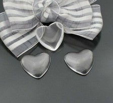 50pcs Heart Clear Transparent Domed Magnifying Glass Cabochon Cover 23mm