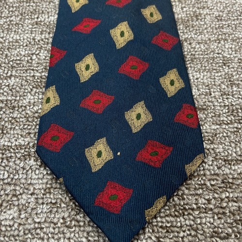 Corbata de caña Austin seda pura 100 % diamante geométrico para hombre prendas de cuello vintage 54" de largo - Imagen 2 de 11