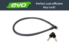 Evo Black Lock It Cable Bicycle Lock 32" w/ 2 Keys