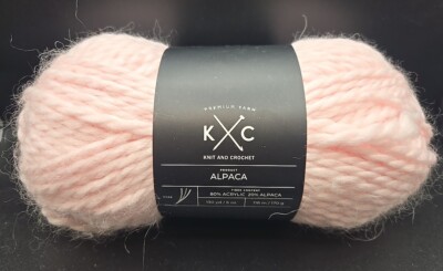 Knit & Crochet Luxe Craft Alpaca Yarn 170g/6oz 130yds Pale Pink Super Bulky #6
