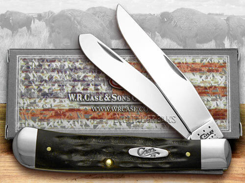 Case xx Knives Trapper Jigged Genuine Buffalo Horn Pocket Knife Stainless 65010 - Picture 1 of 4
