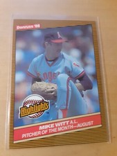 1986 Donruss Highlights#38 Mike Witt California Angels Baseball Card, SP, RP(NM)