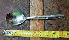 ONEIDA MID-CENTURY VINTAGE 1960 SILVER FLOWERS SILVERPLATED BABY SPOON