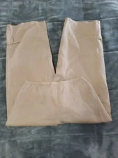 Citron Santa Monica Womens 100% Linen Cropped Stretch Pants SZ M (W28×L26)