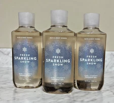 Bath & Body Works Fresh Sparkling Snow Aloe & Vit E Shower Gel X3