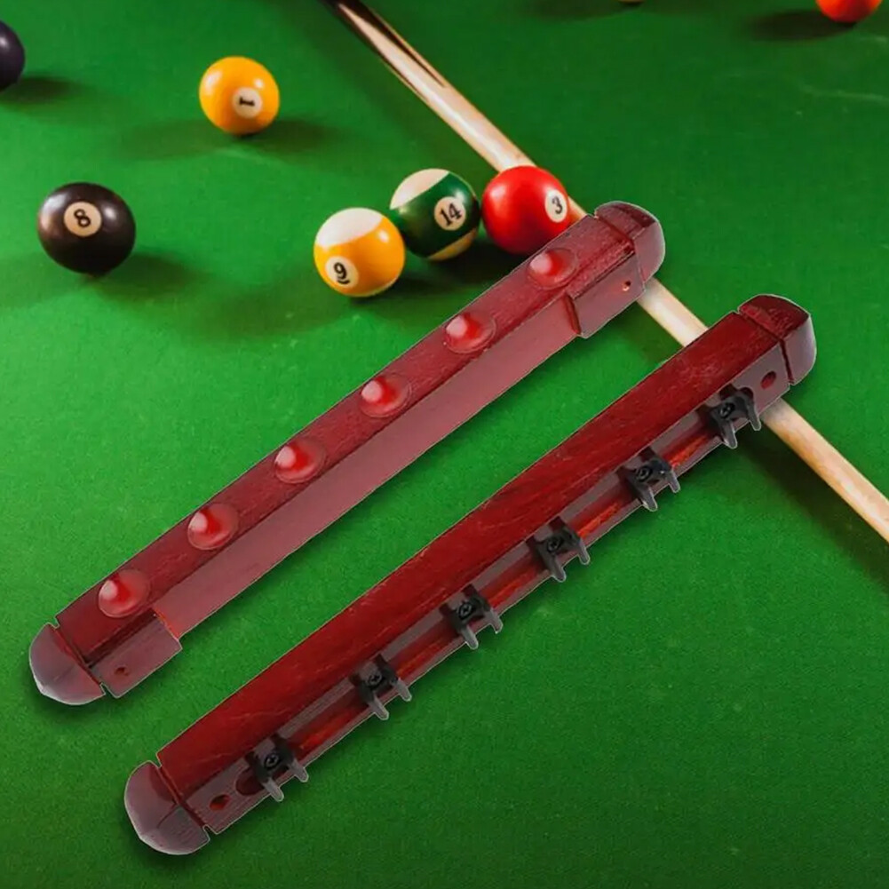 Wall Mounted Billiard Rack 6 Holes Wall Hanging Rod Holder Durable for