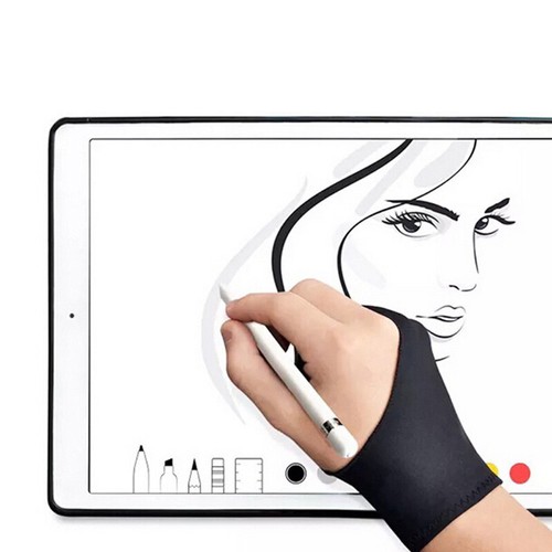 Two Finger Anti-fouling Glove For Artist Drawing & Pen Graphic Tablet Pad SL-b - Photo 3/16