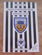 1995-96 Tooting & Mitcham United v Barton Rovers  -  ICIS Division One