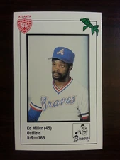 1981 Atlanta BRAVES Police #45 EDDIE MILLER Ells High School RICHMOND California