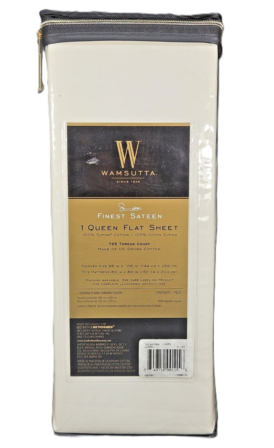 Wamsutta Dream Zone 725-Thread-Count Flat Sheet (Ivory, Queen)