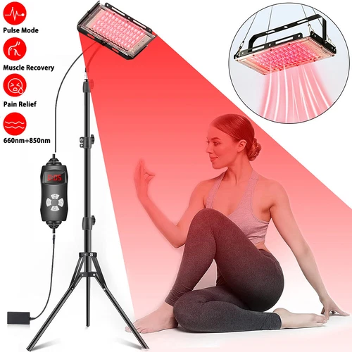 Red Light Therapy Panel 660+850nm Full Body Pain Relief Infrared Lamp With Plug - Picture 3 of 15